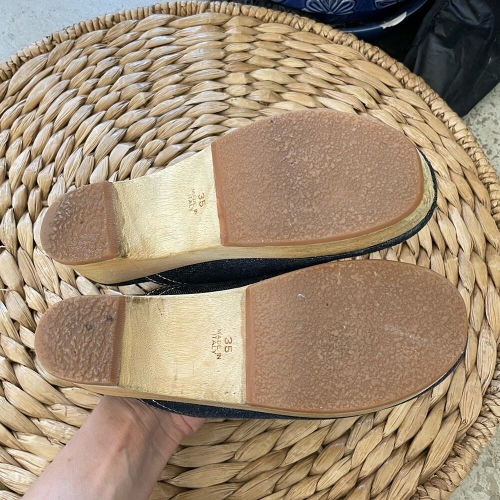CHANEL Denim Clogs Miles size 35 5 - Picture 4 of 9